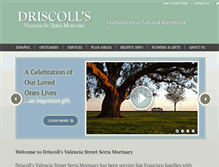Tablet Screenshot of driscollsmortuary.com